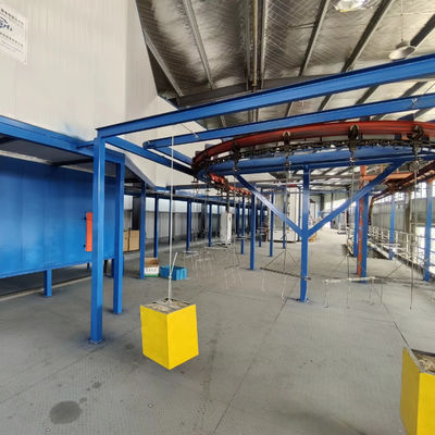 Büyük ölçekli metal toz kaplama hattı örgü parçaları Otomatik toz kaplama sistemi