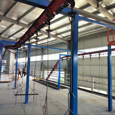 Büyük ölçekli metal toz kaplama hattı örgü parçaları Otomatik toz kaplama sistemi