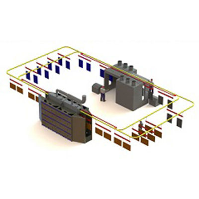 1.2mm Steel Automated Powder Coating Line Yüksek Hızlı Endüstriyel Powder Coating Systems