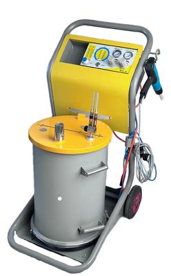 Üretim tesisindeki çelik ürünleri için toz kaplama püskürtme ekipmanları